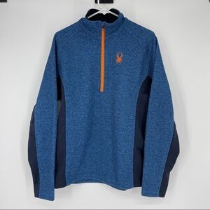 Spyder Outbound  1/2 Zip Activewear Core Sweater Sweatshirt Outdoor Blue